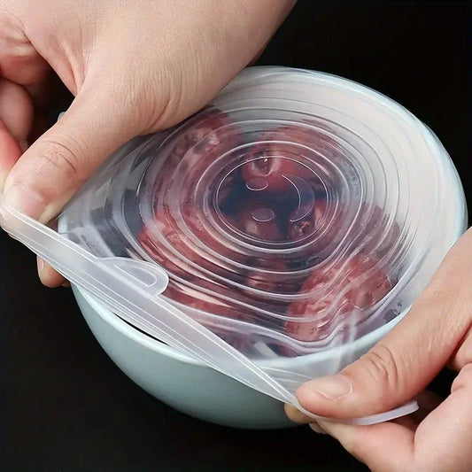 6-Pieces: Reusable Durable Food Storage Bowl Lids